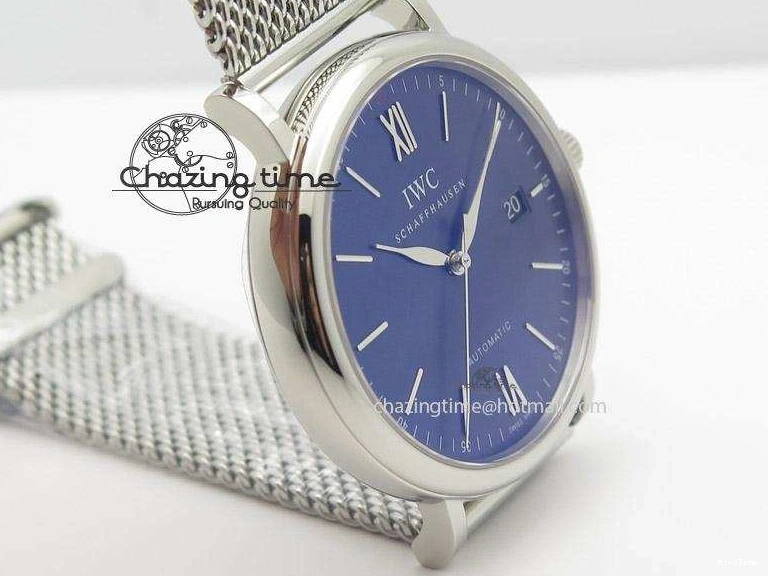 MIROTIME 0414 Portofino SCHAFFHAUSEN SS MKF 1:1 Best Edition Blue Dial On Mesh Bracelet A Versatile 7338